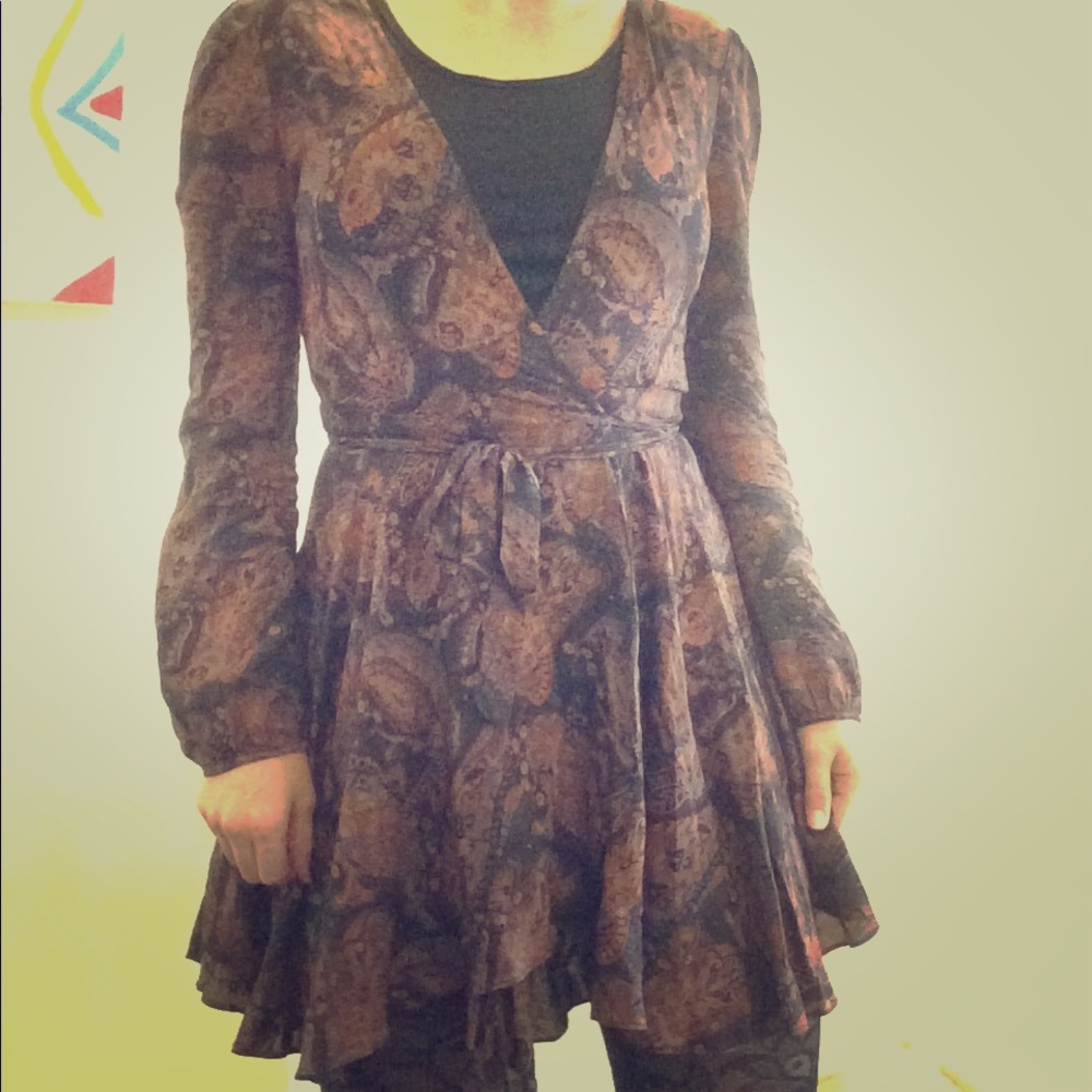 Wrap Around Paisley Dress 🎆